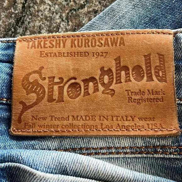 Takeshy Kurosawa Distressed Sandblasted Jeans Made in Italy 100% Cotton 29 29x33 - Picture 5 of 13